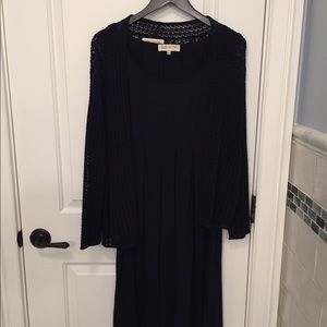 Navy blue dress w sweater