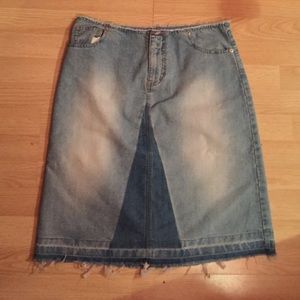 Long jean skirt