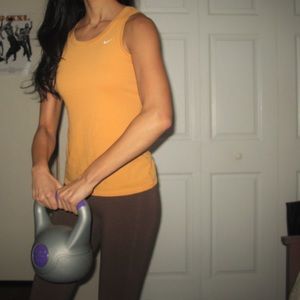 Nike performance orange workout tank size S