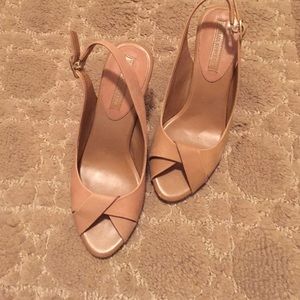 Espadrille/tan leather sandal