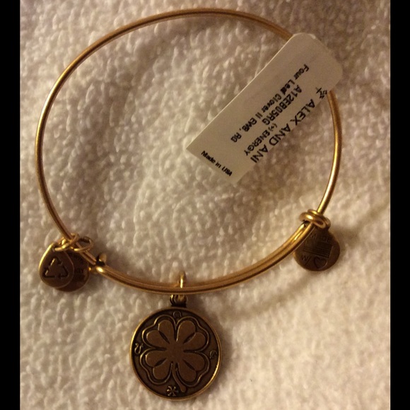NWT Alex & Ani 4 Leaf Clover Expandable Bracelet