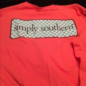 Coral Long Sleeve Simply Southern Tee