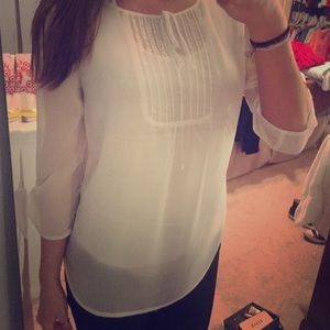 EXPRESS White Sheer Blouse