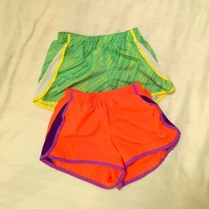 Girls' Champion athletic shorts (both size medium)