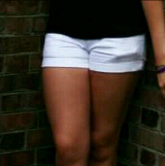 White high waisted shorts