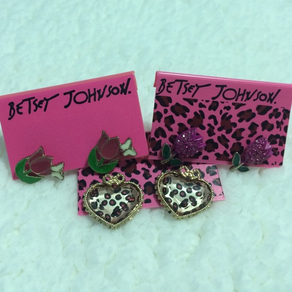 3 sets of Betsey Johnson Earrings