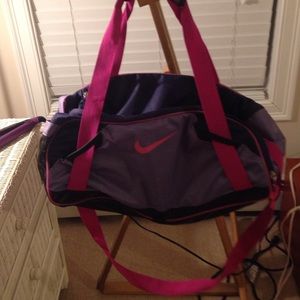 Pink and Purple Nike bag