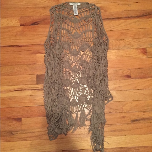 Forever 21 Loose Lace Vest