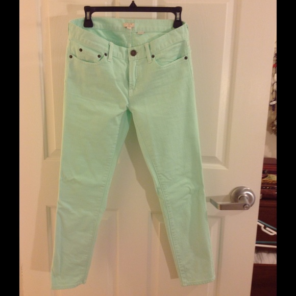NWOT J. Crew Factory skinny jeans, mint color