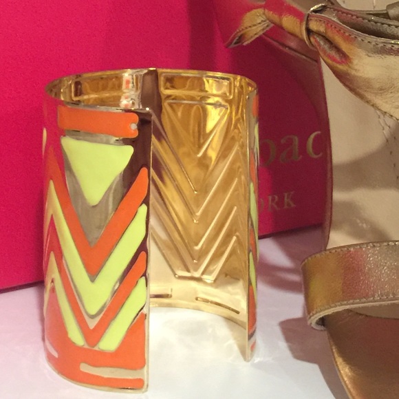 NEW Orange Enamel Cuff - Picture 2 of 3