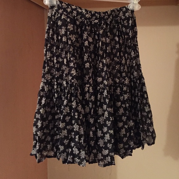 Never worn. New no tags. Black sheer floral skirt. - Picture 1 of 2