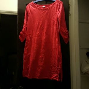 Red cotton dress