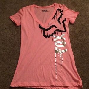 Fox pink v-neck size medium