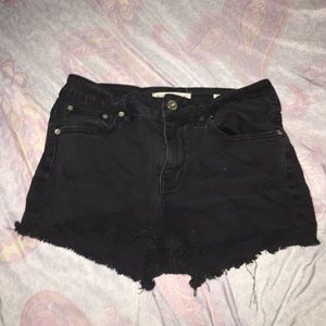 Bulkhead denim black cutoff shorts