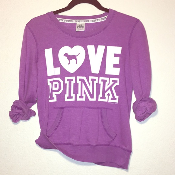 Victoria's Secret PINK Purple Crewneck Sweatshirt