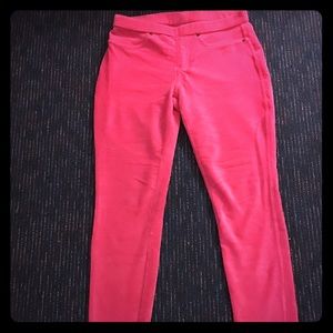 Hot pink skinny jeans