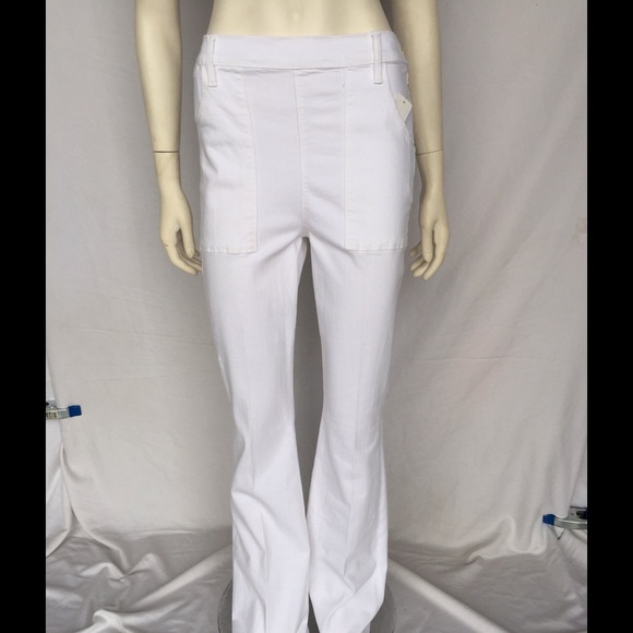 FRAME stretch high waist side zip jean