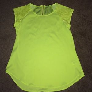 Neon yellow sequin shirt