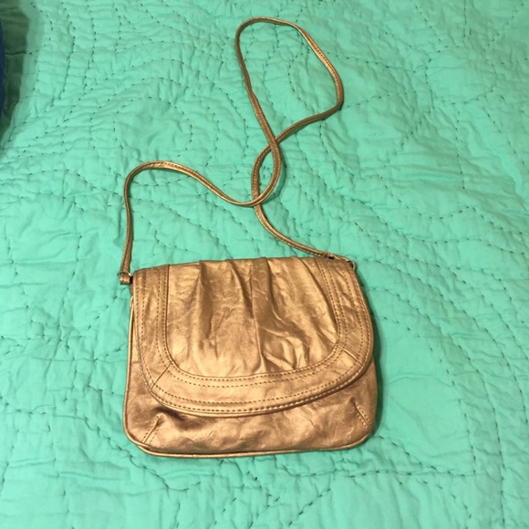Gold small cross body
