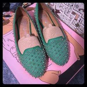 Jeffrey Campbell Martini green/silver stud