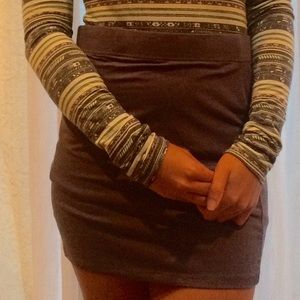 Grey/Blue mini skirt