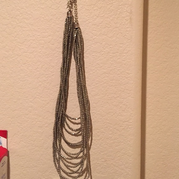 Multi layered World Market silver necklace
