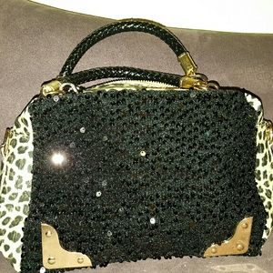 Leopard print small purse