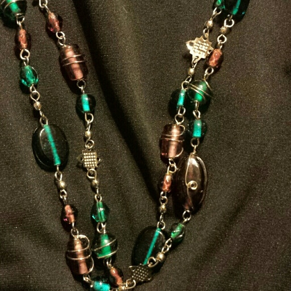 Color beaded necklace - Picture 2 of 3