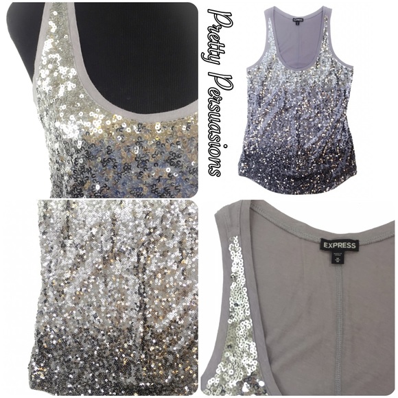 SOLD  🌻Express Ombré Sequin Sleeveless Top - Picture 4 of 4