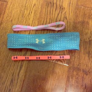 Three under armor headbands