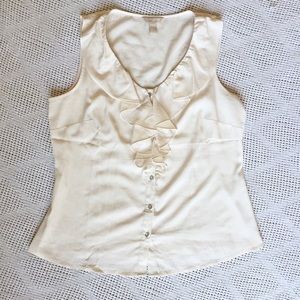 Beautiful Cream Ruffle Blouse - Like New