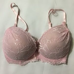 Pale Pink Lace Push Up Bra