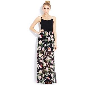 Floral Chiffon Maxi Dress