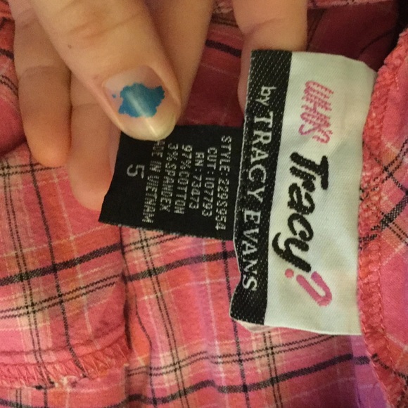 Pink plaid skorts - Picture 3 of 4