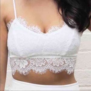 NWT white lace bralette