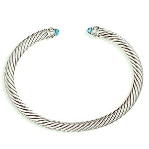 David Yurman bracelet w blue topaz and diamonds