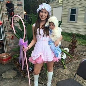 Little bo peep and baby lamb/sheep costumes