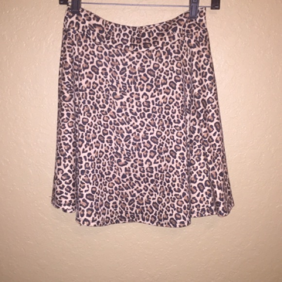 Leopard A line skirt