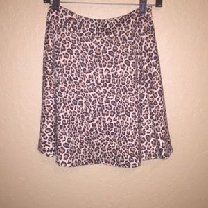 Leopard A line skirt