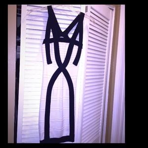 White bandage short dress