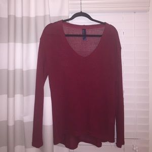 Francesca's Red Knit Sweater - M/L