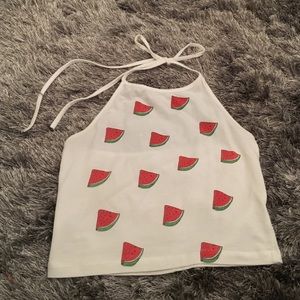 Watermelon Print Halter Top