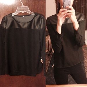 Black long sleeve top