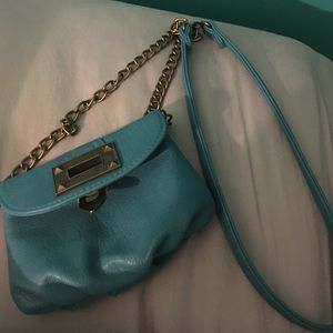 Small Turquoise Satchel. New.