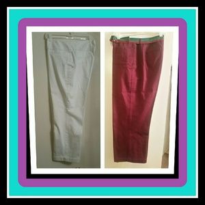 White  Limited Capris and Burgundy Peck&Beck Capri