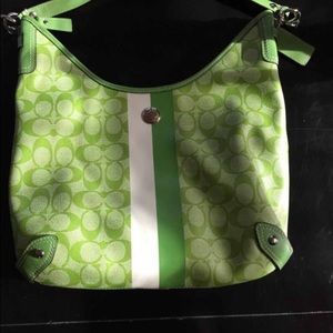 Green coach purse