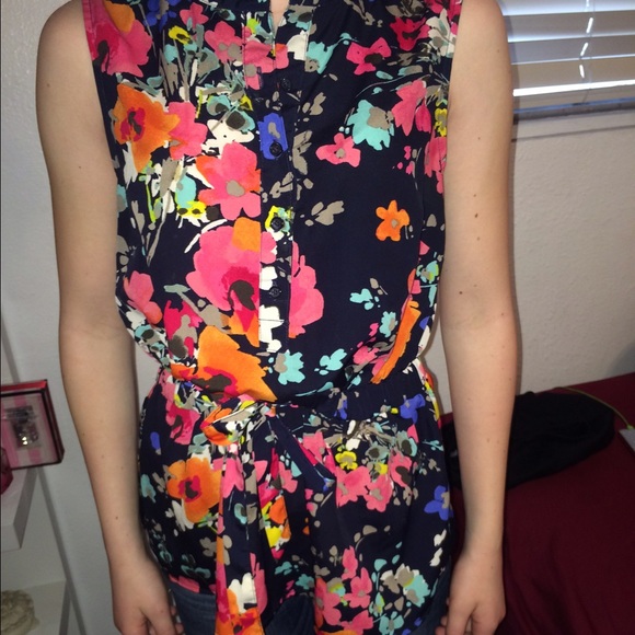 Flower design blouse