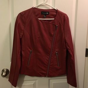 Faux leather jacket