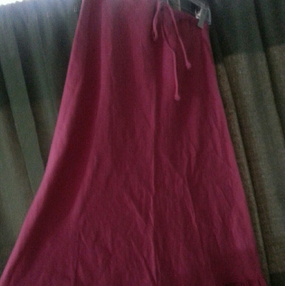 Pink linen skirt