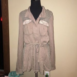 Olive green miss me shirt new with tags